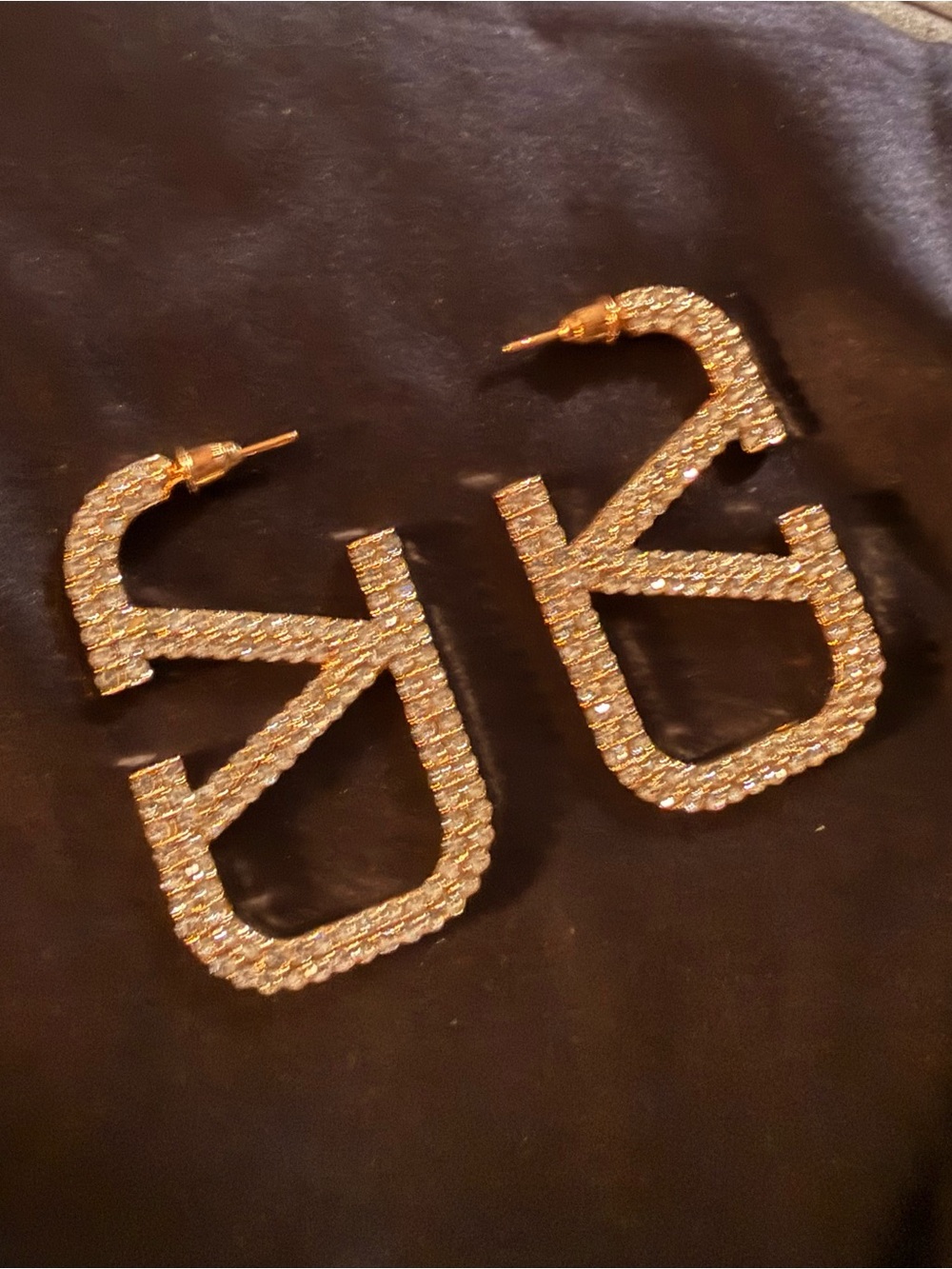 Gold Crystal Link Drop Earrings - Elegant Women’s Jewelry